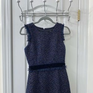 Jcrew navy sparkly tweed dress